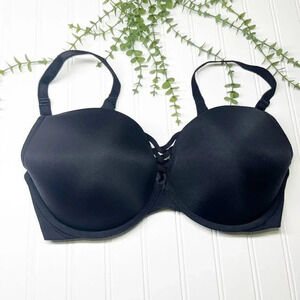 Torrid Curve Black XO Plunge Push Up Underwire Bra Women's Plus Size 38DDD